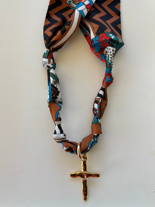 Scarf with cross