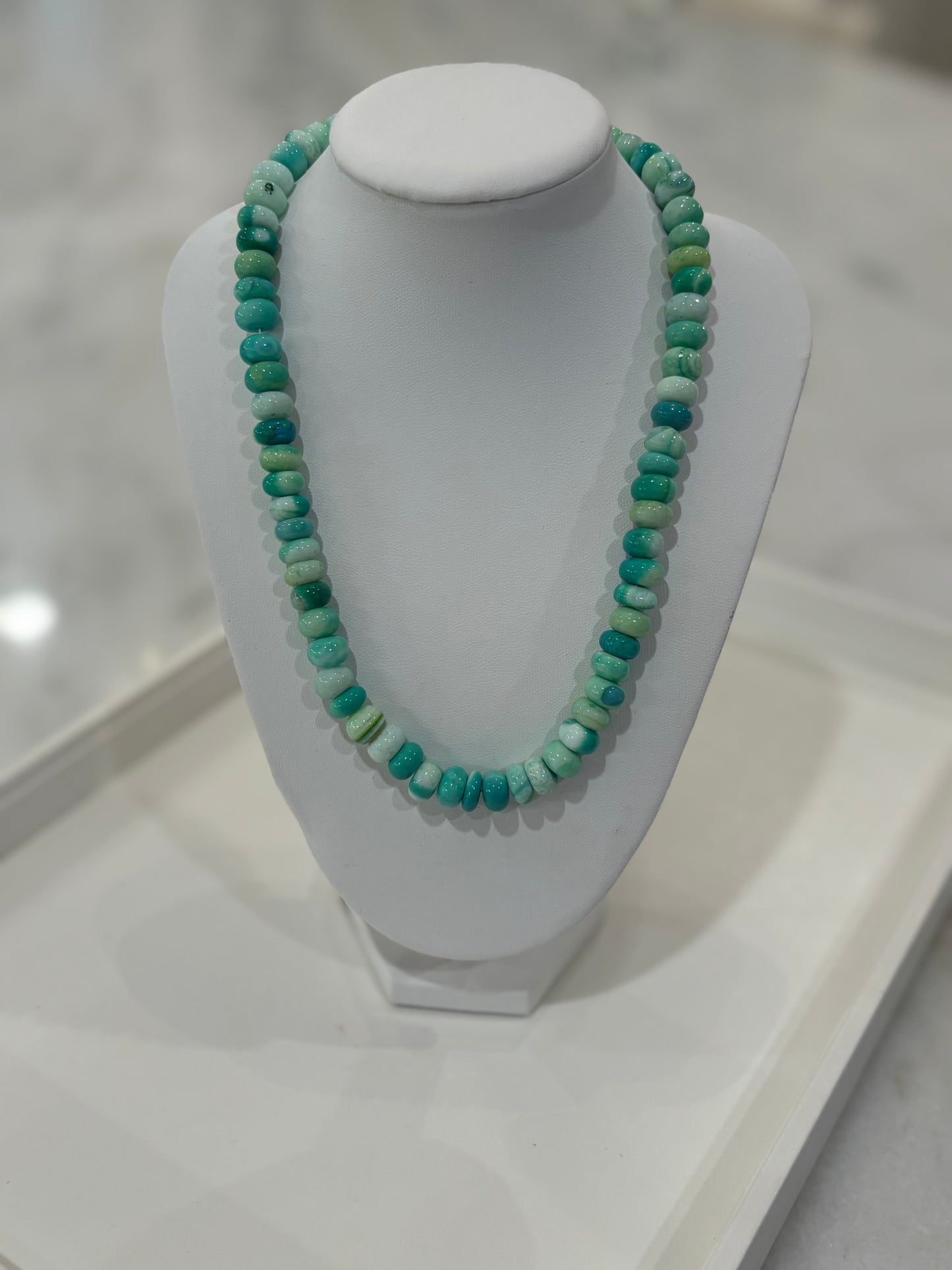 Handmade Indian Green and Aqua Necklace